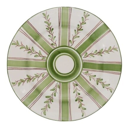 CI Green Stripe Dinner Plate
